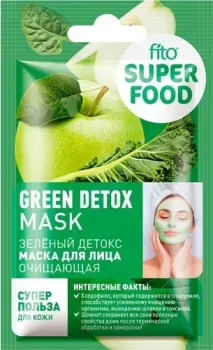 Фитокосметик Маска для лица кремовая Fito Superfood очищающая Зеленый детокс (10 мл)
