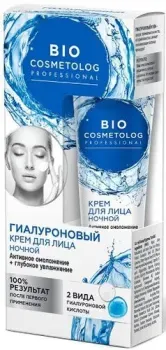 Фитокосметик Крем для лица BioCosmetolog Гиалуроновый Ночь Активное омоложение (45 мл)