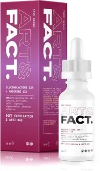 Art&Fact Сыворотка для лица Gluconolactone 12% + Arginine 12% ночная антивозрастная (30 мл)