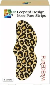 Purederm Маска для лица тканевая Color!Skin Leopard Design Nose Pore Strips полоски для носа