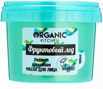 Organic Kitchen Маска для лица кремовая Ледяная дренажная. Фруктовый лед (100 мл)