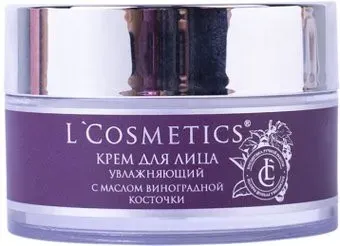 L'Cosmetics Крем для лица Увлажняющий с маслом виноградной косточки и зеленого чая 50 мл