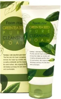 FarmStay Пенка для умывания Pure Cleansing Foam Green Tea Seed (180 мл)