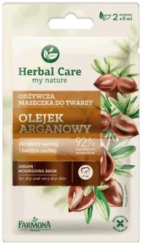 Farmona Маска для лица кремовая Herbal Care аргановое масло питательная для сухой кожи 2x5 мл