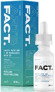 Art&Fact Сыворотка для лица Lactic Acid 10% + 3D Hyalur Acid 2% пилинг с молочной кислотой 30 мл