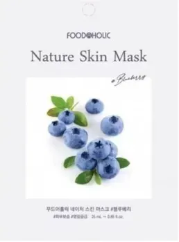 FoodaHolic Маска для лица тканевая Nature Skin с черникой 23 мл
