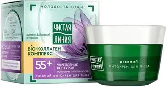Чистая линия Крем для лица Дневной фито-крем шлемник и морошка от 55 лет 45 мл