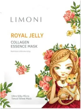 Limoni Маска для лица тканевая Royal Jelly Collagen Essence Mask 25 г