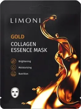 Limoni Маска для лица тканевая Gold Collagen Essence Mask 23 г