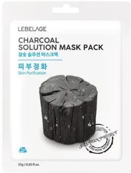 Lebelage Маска для лица тканевая Charcoal Solution Mask Pack