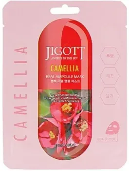 Jigott Набор масок для лица Camellia Real Ampoule Mask 10x27 мл