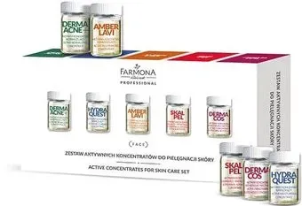 Farmona Ампулы для лица Professional Dermacos + Dermaacne+ + Amber Lavi + Hydra Quest + Skalpel 2x5 мл