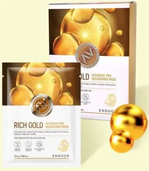 Enough Маска для лица тканевая Rich Gold Intensive Pro Nourishing Mask 25 г