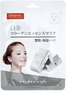 Dermal Маска для лица тканевая Yeppen Skin с платиной и коллагеном 23 г