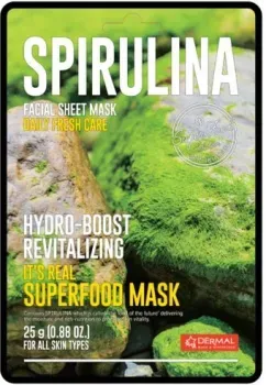 Dermal Маска для лица тканевая It's Real Superfood Mask Спирулина 25 г