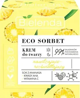 Bielenda Крем для лица Eco Sorbet Pineapple увлажняющий с эффектом осветления 50 мл
