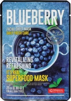 Dermal Маска для лица It's Real Superfood Mask Голубика 25 г