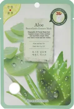 BeauuGreen Маска для лица тканевая 3D с алоэ 23 г