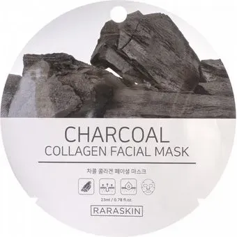 Raraskin Charcoal collagen Facial mask 23 мл