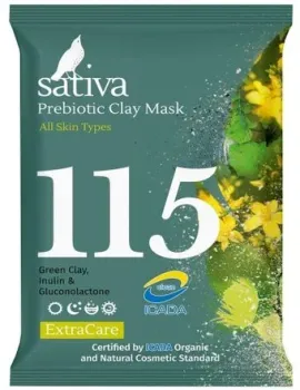 Sativa Маска для лица сухая №115 минеральная с пребиотиком