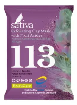 Sativa Маска для лица сухая №113 маска-гоммаж с фруктовыми кислотами