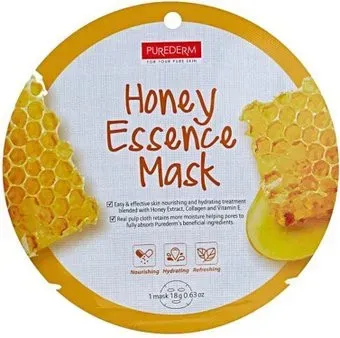 Purederm Маска для лица Honey Essence Mask 18 г