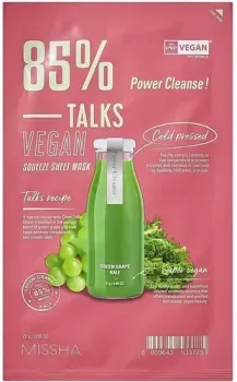 Missha Маска Talks Vegan Squeeze Sheet Mask Power Cleanse 27 г