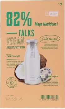 Missha Маска Talks Vegan Squeeze Sheet Mask Mega Nutritious 27 г
