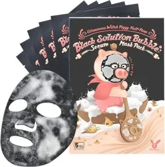 Elizavecca Набор Witch Piggy Hell-Pore Black Solution Bubble Serum 5 шт