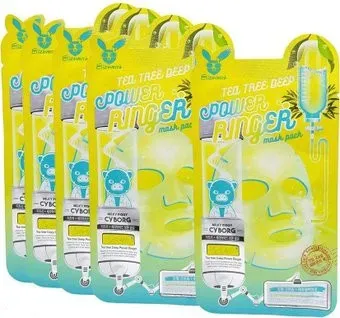 Elizavecca Набор тканевых масок Tea Tree Deep Power Ringer 10 шт
