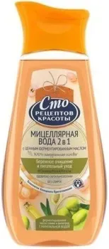 Сто рецептов красоты Мицеллярная вода 2 в 1 с ценным ферментированным маслом 280 мл