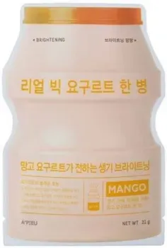 A'Pieu Тканевая маска Real Big Yogurt One-Bottle (Mango) 21 г