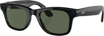 Ray-Ban Meta Wayfarer RW4008 (large, черный глянцевый/зеленый)