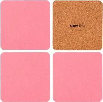 Shevdesk Shev Desk Coasters (4 шт, розовый)