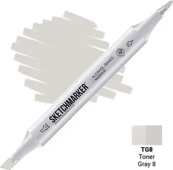 Sketchmarker Двусторонний TG8 SM-TG8 (серый тонированный №8)
