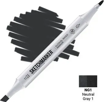 Sketchmarker Двусторонний NG1 SM-NG1 (серый нейтральный №1)