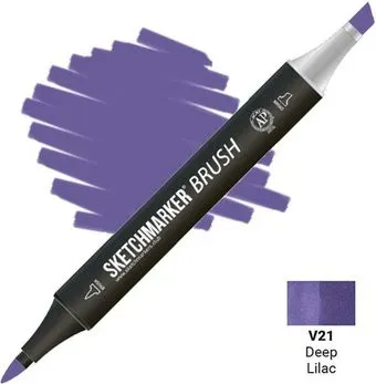 Sketchmarker Brush Двусторонний V21 SMB-V21 (глубокий сиреневый)