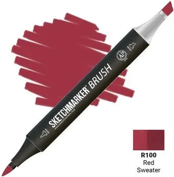 Sketchmarker Brush Двусторонний R100 SMB-R100 (красный свитер)