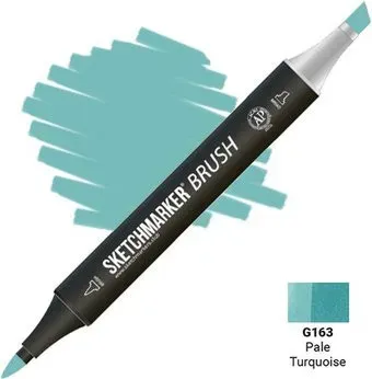 Sketchmarker Brush Двусторонний G163 SMB-G163 (бледно-бирюзовый)