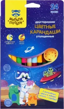Мульти-пульти Енот в космосе CP_33722 (12 шт, 24 цвета)