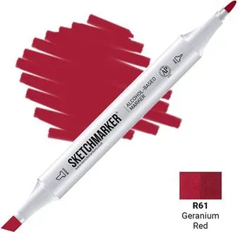 Sketchmarker Двусторонний R61 SM-R61 (красная герань)
