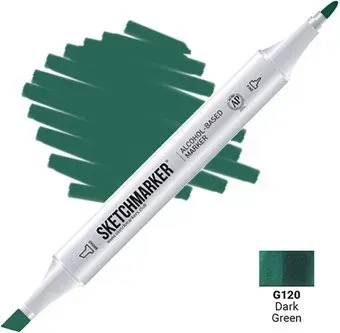 Sketchmarker Двусторонний G120 SM-G120 (зеленый темный)