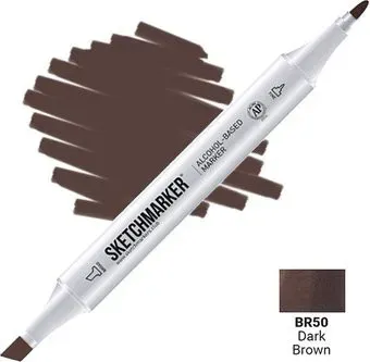 Sketchmarker Двусторонний BR50 SM-BR50 (коричневый темный)