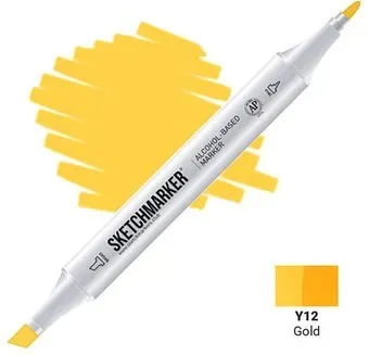 Sketchmarker Двусторонний Y12 SM-Y12 (золотой)