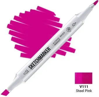 Sketchmarker Двусторонний V111 SM-V111 (розовый стальной)