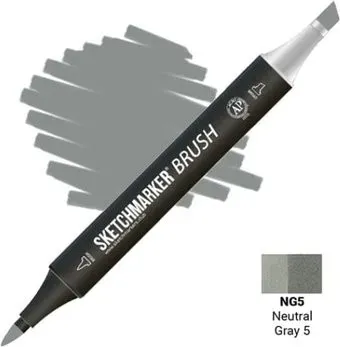 Sketchmarker Brush Двусторонний NG5 SMB-NG5 (нейтральный серый 5)