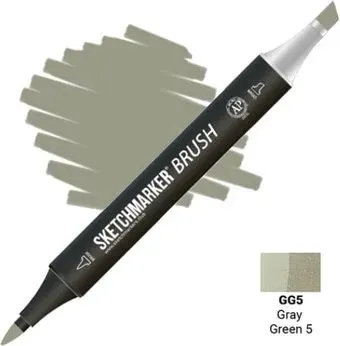 Sketchmarker Brush Двусторонний GG5 SMB-GG5 (серый/зеленый 5)
