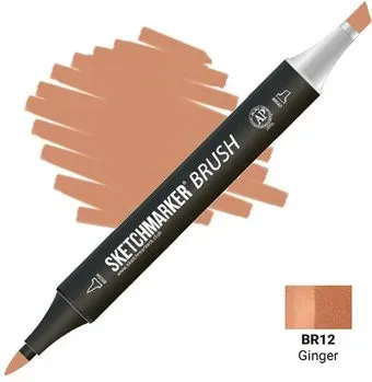 Sketchmarker Brush Двусторонний BR12 SMB-BR12 (имбирь)