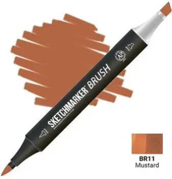 Sketchmarker Brush Двусторонний BR11 SMB-BR11 (горчица)