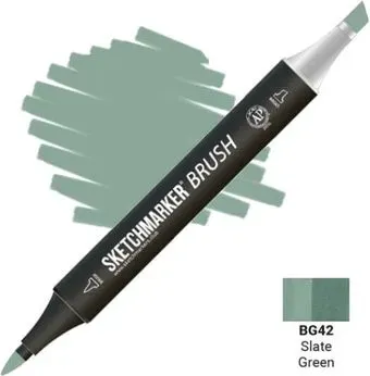 Sketchmarker Brush Двусторонний BG42 SMB-BG42 (зеленый сланец)